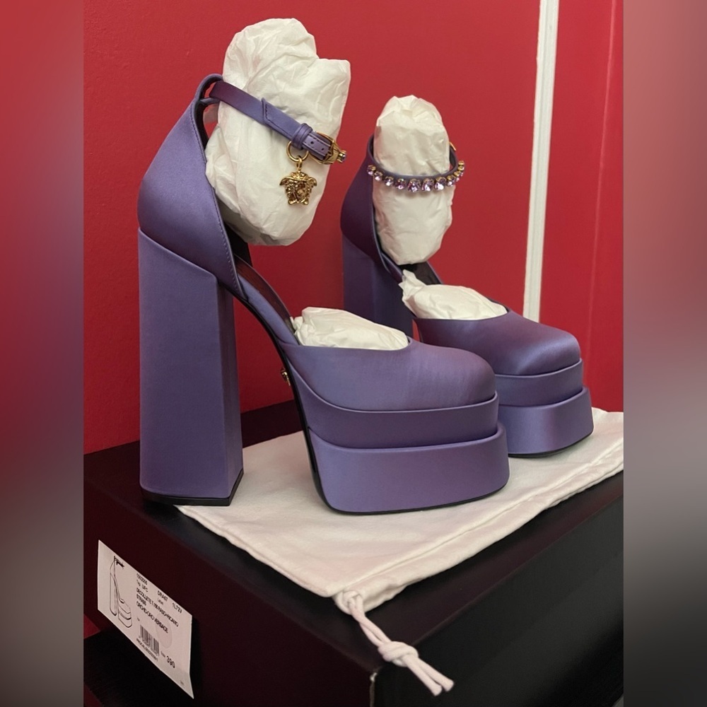Versace Purple Platform Heels - image 4